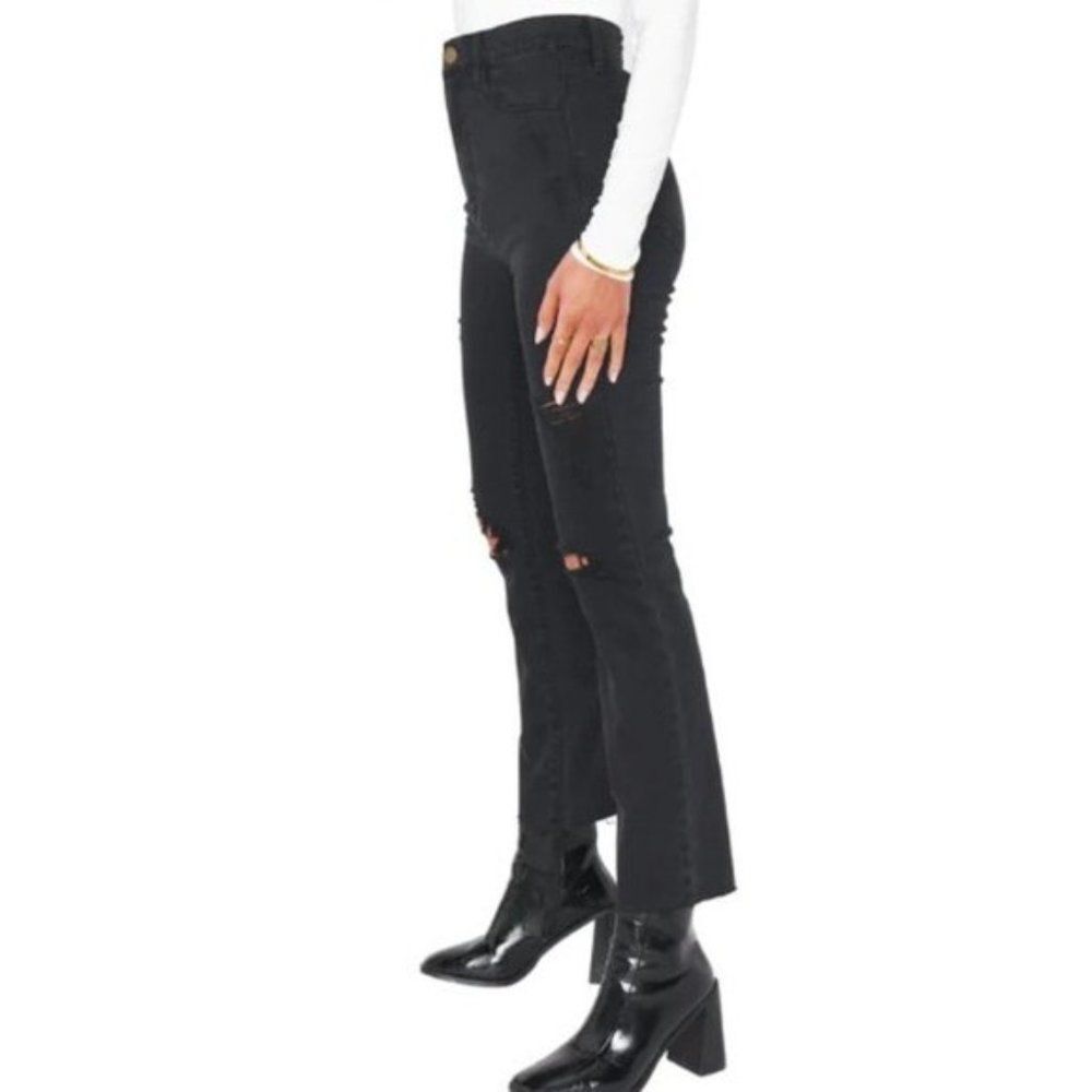 SHOW ME YOUR MUMU SOHO ZIP UP SKINNIES IN VINTAGE BLACK 31 - Picture 5 of 12